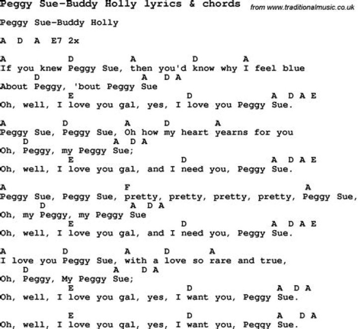 The Unforgettable Lyrics Of Buddy Holly's "Peggy Sue": A Timeless Treasure