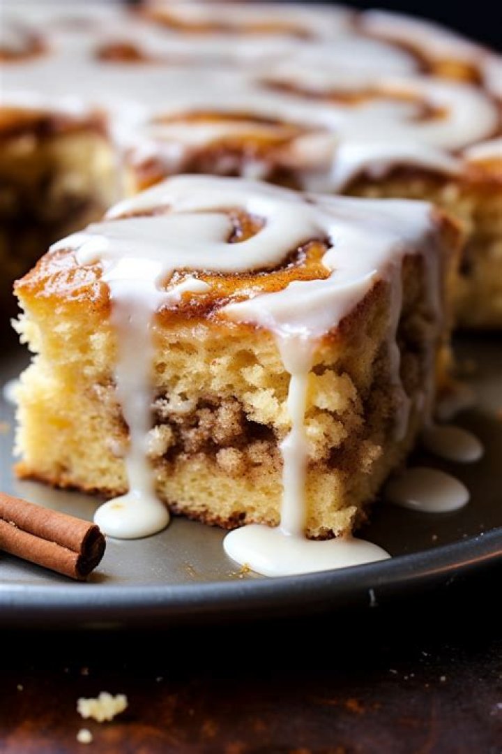 Cinnamon Roll Cake - Celebrating Sweets