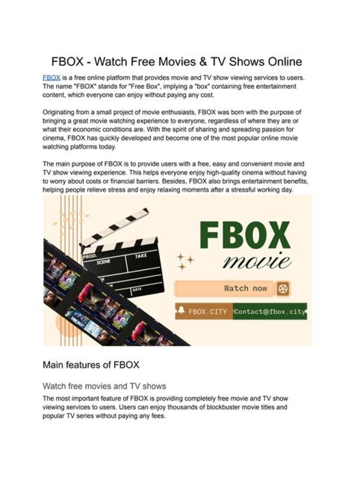 Fbox Online Movies: A New Way To Watch Your Favorite Films
