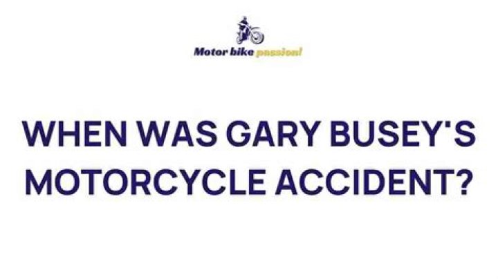 Breaking News: Gary Busey Critically Injured In Motorcycle Crash