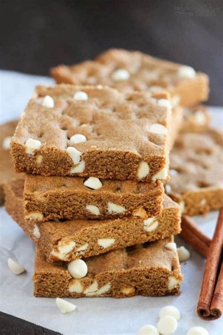 Gingerbread Bars with White Chocolate Chips