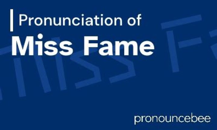How to pronounce miss