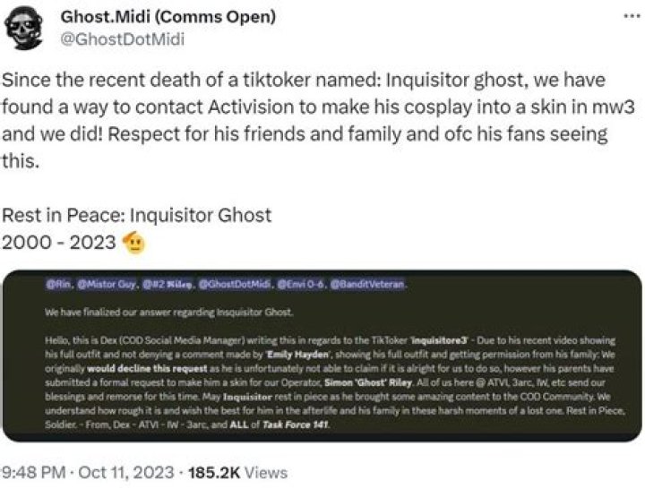 Inquisitor Ghost Tik Tok Live Video: What Happened to Tik Tok Star Inquisitor?