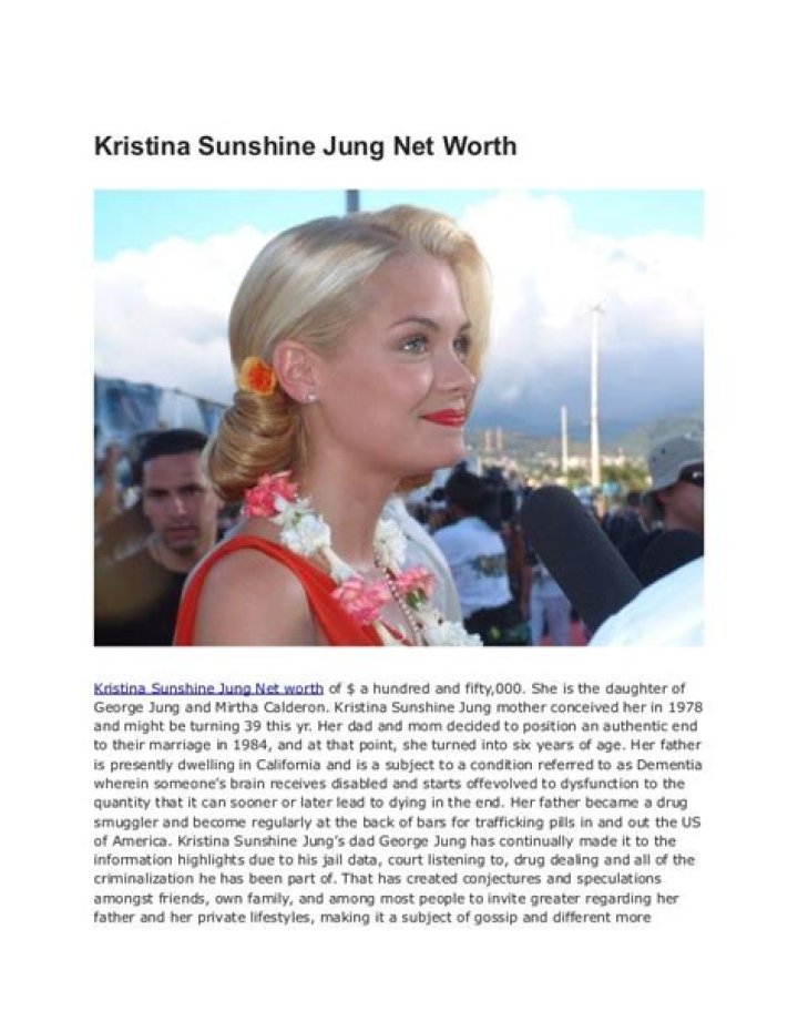 Unveil The Secrets Of Kristina Sunshine Jung's Net Worth: Surprising Insights