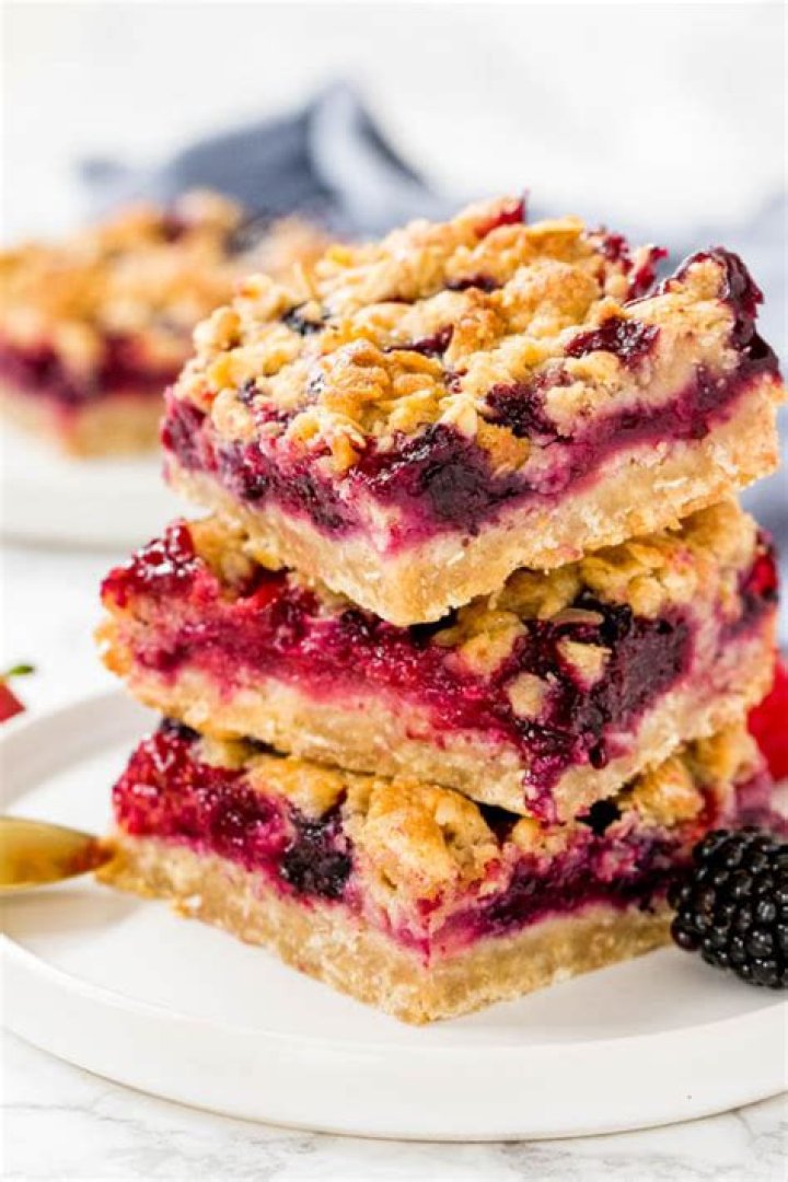 Berry Crumble Bars - Celebrating Sweets